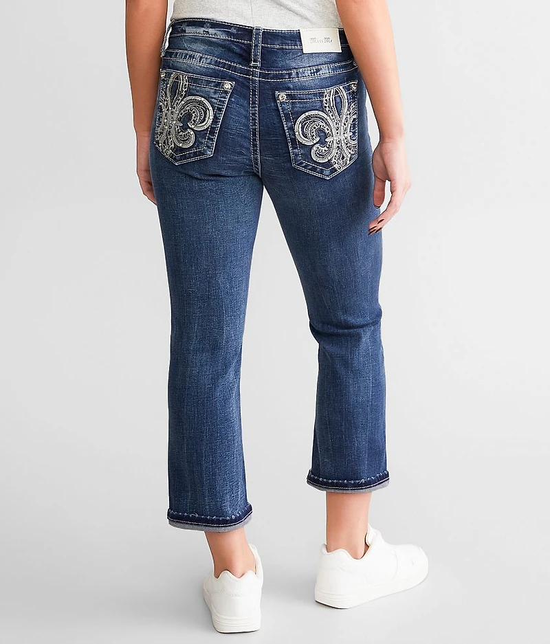 Curvy Mid-Rise Stretch Capri Jean