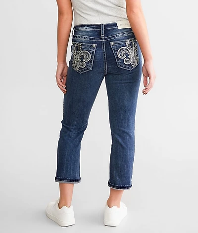 Curvy Mid-Rise Stretch Capri Jean