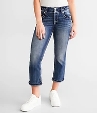 Curvy Mid-Rise Stretch Capri Jean