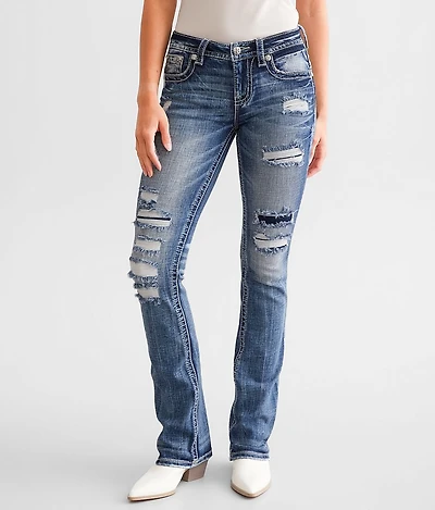 Mid-Rise Tailored Boot Stretch Jean