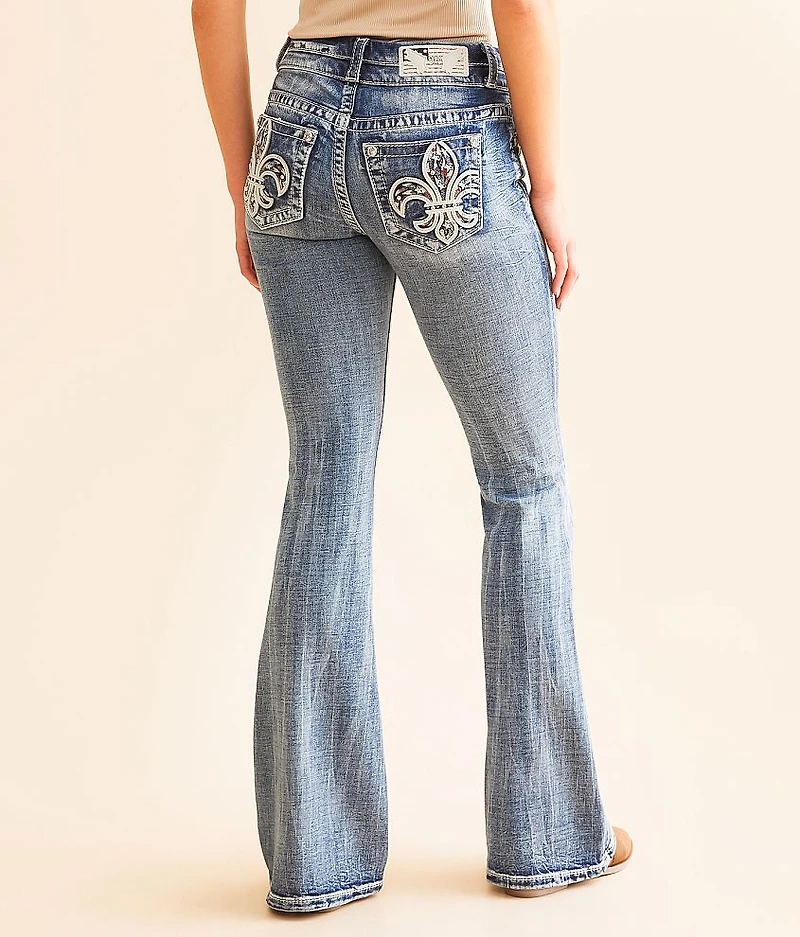 Mid-Rise Flare Stretch Jean