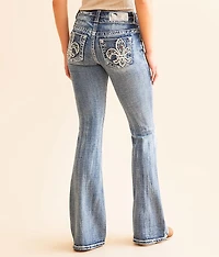 Mid-Rise Flare Stretch Jean