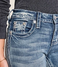 Mid-Rise Straight Stretch Cuffed Jean