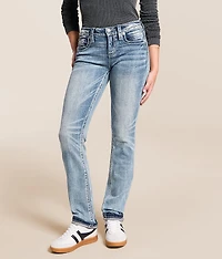Mid-Rise Straight Stretch Cuffed Jean