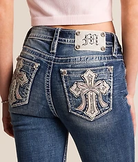 Mid-Rise Ankle Skinny Stretch Cuffed Jean