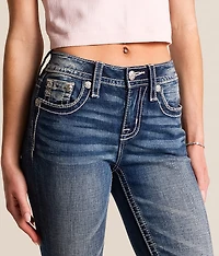 Mid-Rise Ankle Skinny Stretch Cuffed Jean