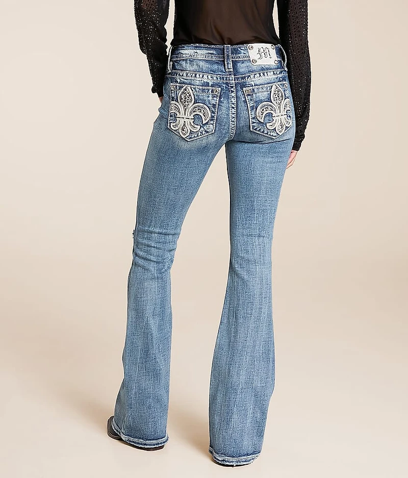 Mid-Rise Flare Stretch Jean