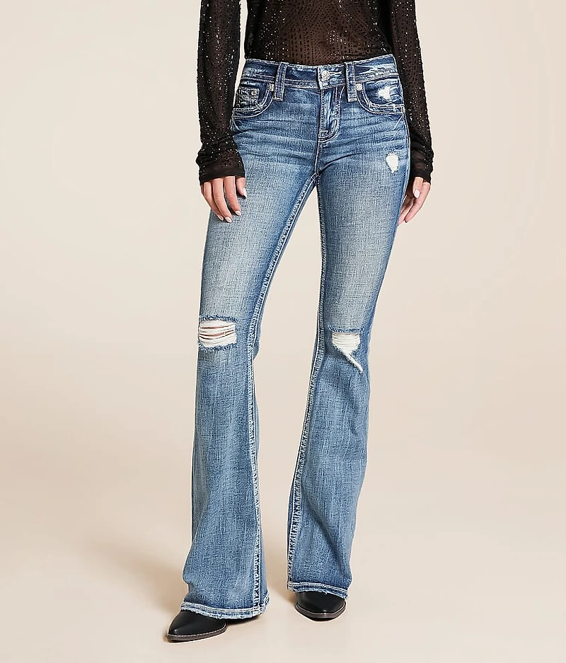Mid-Rise Flare Stretch Jean