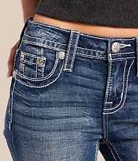 Mid-Rise Cuffed Stretch Capri Jean
