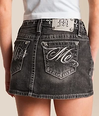 Mid-Rise Denim Mini Skirt