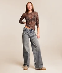 High Rise Wide Leg Jean