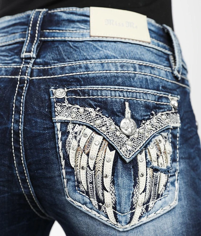 Low Rise Straight Stretch Cuffed Jean