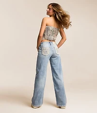 Low Rise Wide Leg Stretch Jean