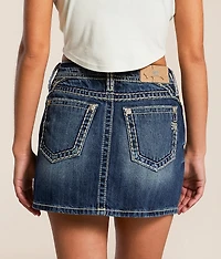 Mid-Rise Mini Denim Skirt
