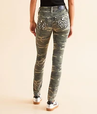 Mid-Rise Skinny Camo Stretch Jean
