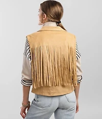 Asymmetrical Fringe Vest