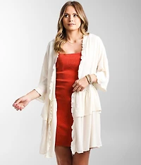 Ruffle Tiered Kimono