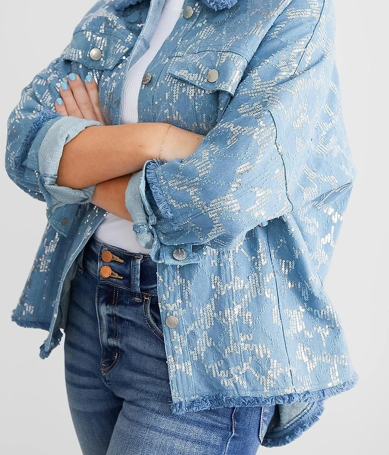 Sequin Denim Shacket