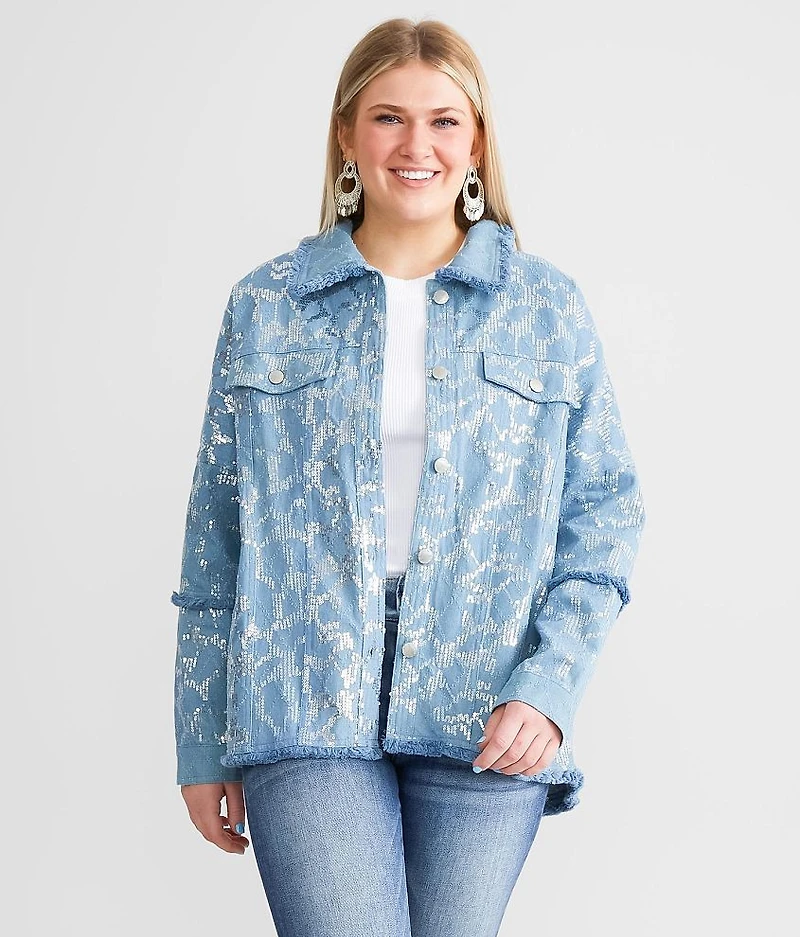 Sequin Denim Shacket