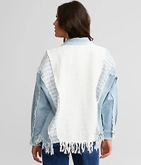 Pieced Tweed Denim Jacket