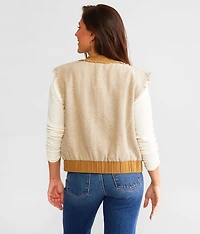 Metallic Tweed Vest