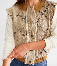 Metallic Tweed Vest