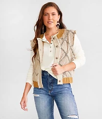 Metallic Tweed Vest