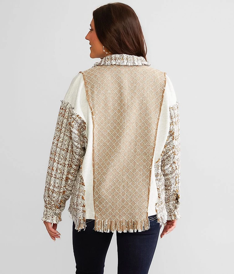 Pieced Tweed Shacket