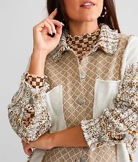 Pieced Tweed Shacket