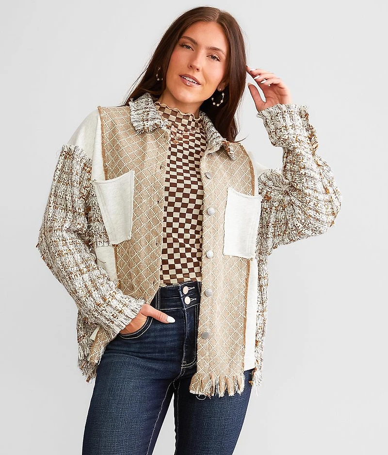 Pieced Tweed Shacket