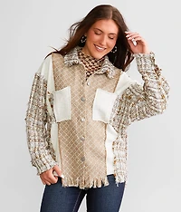 Pieced Tweed Shacket