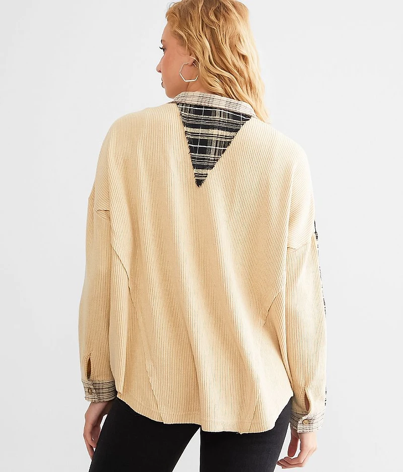 Plaid Pieced Shirt
