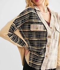 Plaid Pieced Shirt