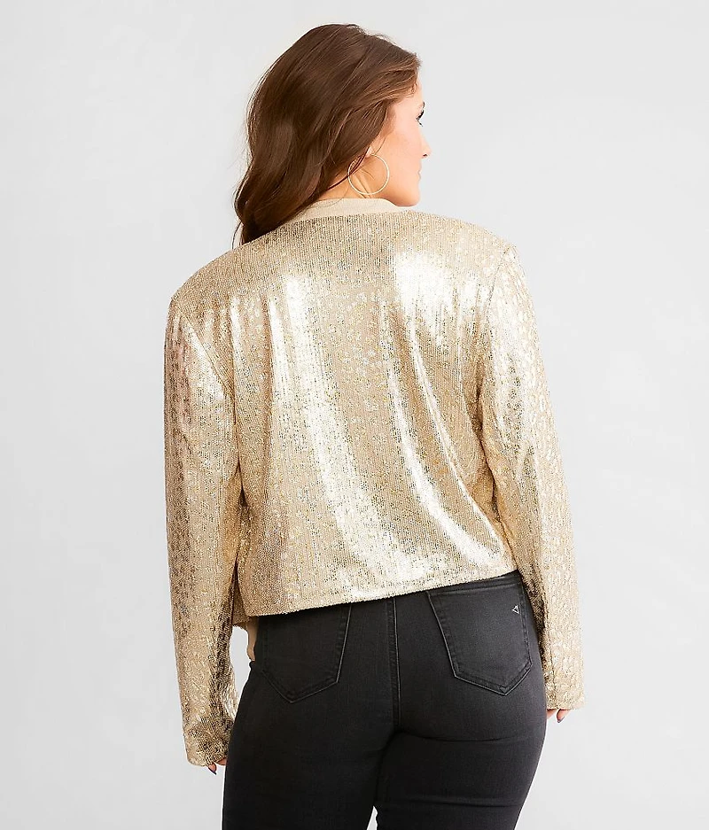 Sequin Cropped Jacket
