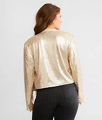 Sequin Cropped Jacket