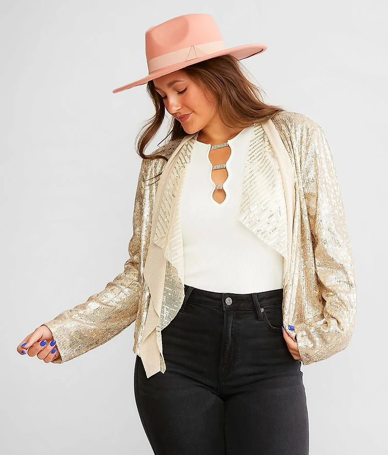 Sequin Cropped Jacket