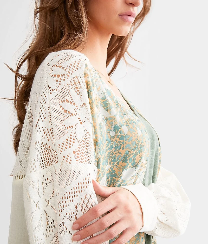 Pieced Chiffon Kimono