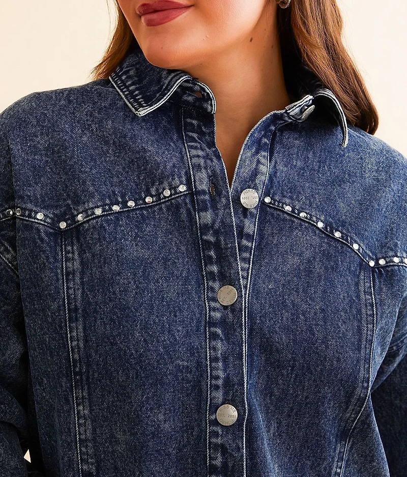 Nashville Rhinestone Fringe Denim Jacket