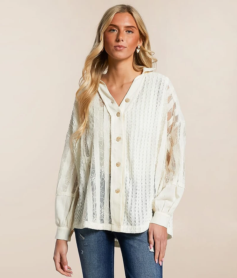 Pieced Lace Shirt