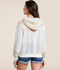 Mixed Lace Hoodie