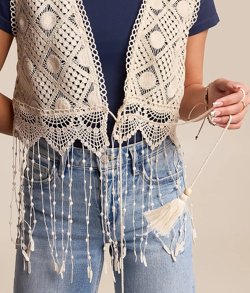 Crochet Fringe Vest