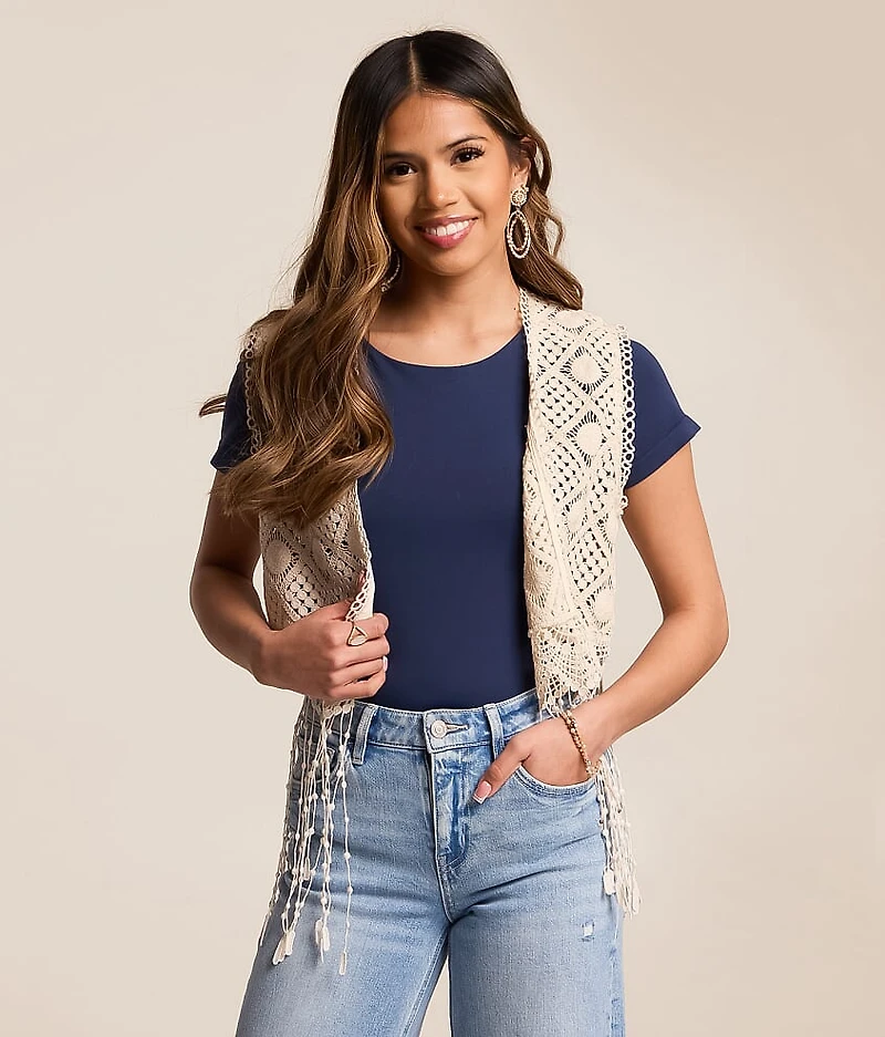 Crochet Fringe Vest