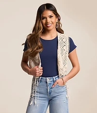 Crochet Fringe Vest