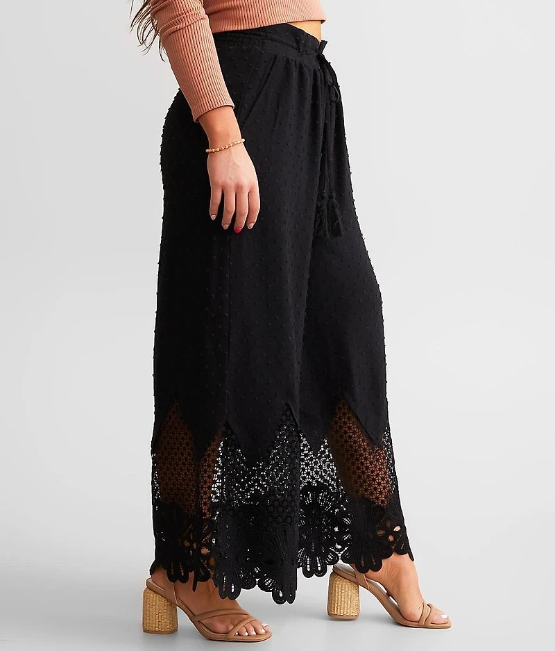 Swiss Dot Wide Leg Pant
