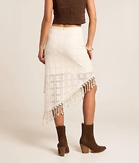 Crochet Asymmetrical Midi Skirt