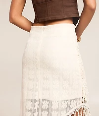 Crochet Asymmetrical Midi Skirt