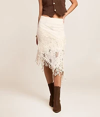Crochet Asymmetrical Midi Skirt