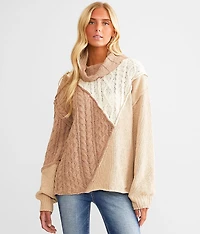Cable Knit Turtleneck Sweater