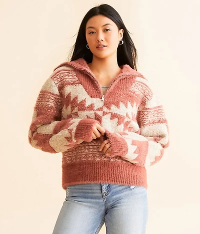 Eyelash Aztec Sweater