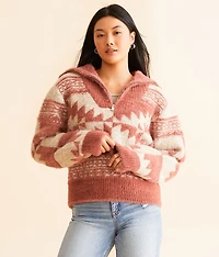 Eyelash Aztec Sweater